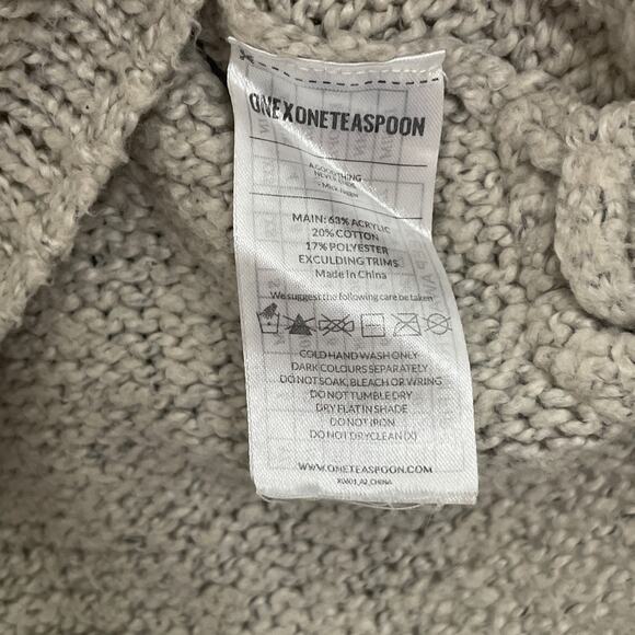 ONE X ONE TEASPOON Oatmeal Colored Sweater Size S - Picture 5 of 7